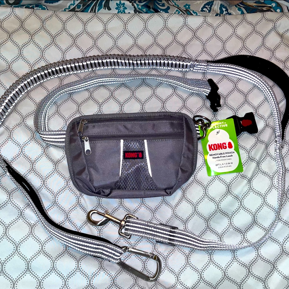 KONG Reflective Leash with Fanny Pack